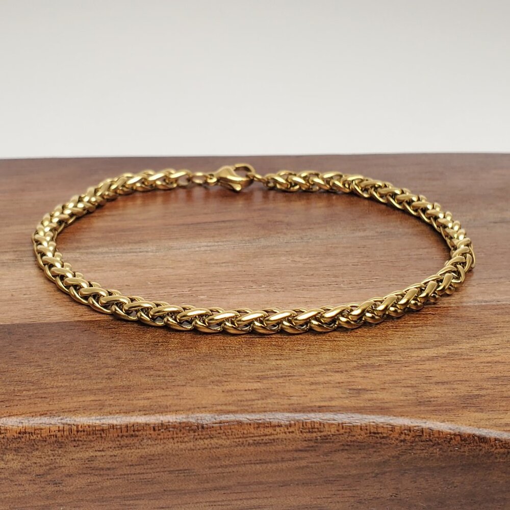 14K Gold Womens 8" Chain Link Style Bracelet Ladies 8 in New 14 K Silver Jewelry